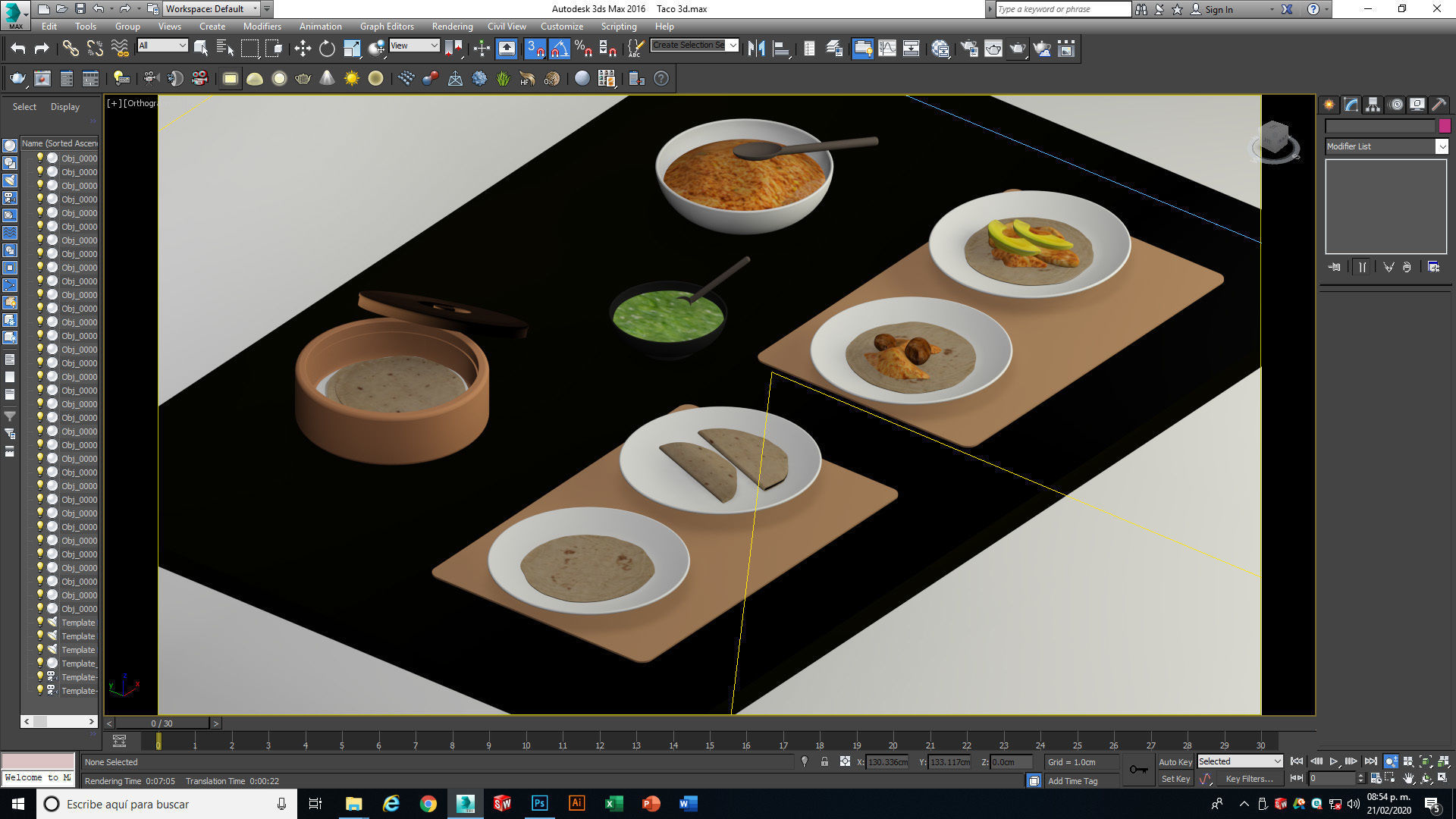 Mexican Tacos and Quesadillas Real maps Low-poly 3D model_20