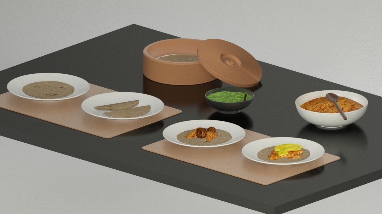 Mexican Tacos and Quesadillas Real maps Low-poly 3D model_2