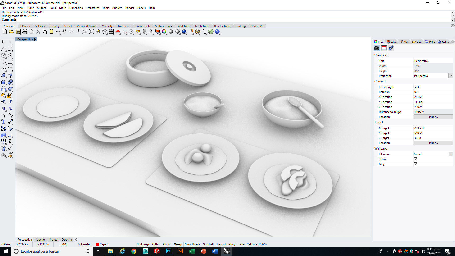 Mexican Tacos and Quesadillas Real maps Low-poly 3D model_19