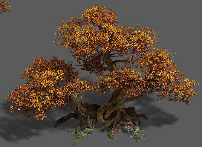 Plant - red tree 03 3D model