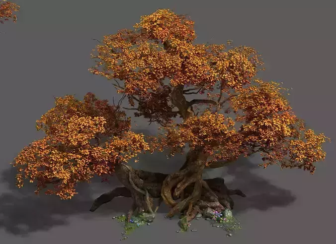 Plant - red tree 03 3D model