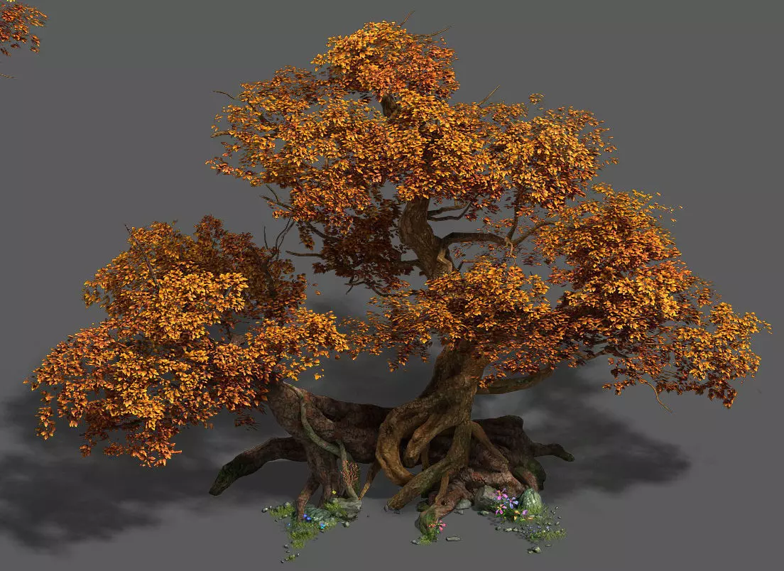 Plant - red tree 03 3D model