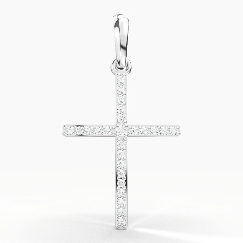JESUS CROSS DIAMOND PENDANT 3D print model_10