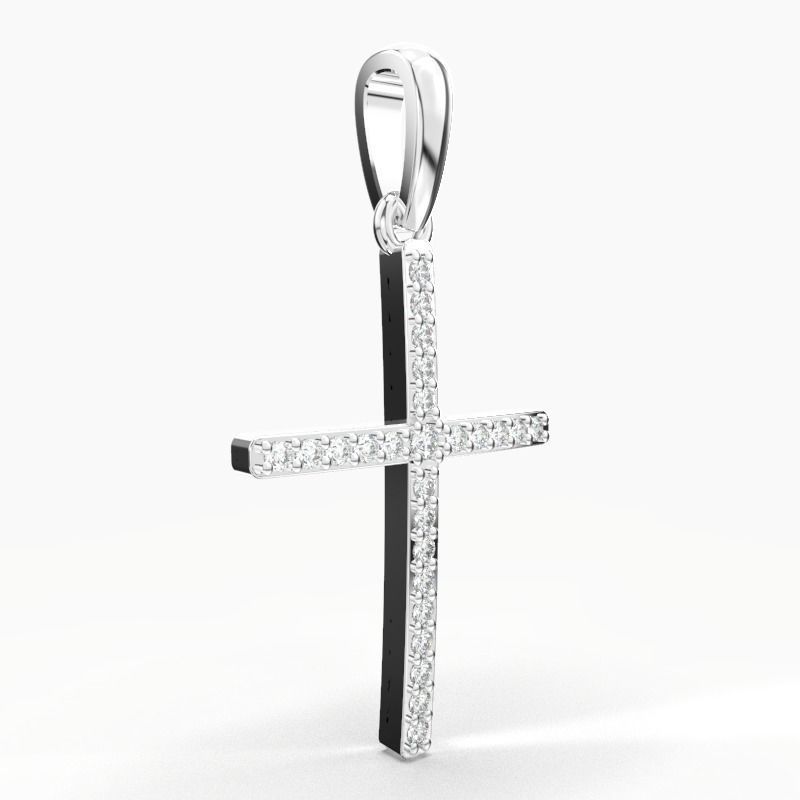 JESUS CROSS DIAMOND PENDANT 3D print model_13