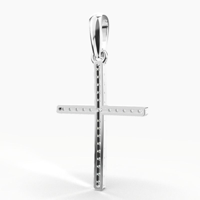 JESUS CROSS DIAMOND PENDANT 3D print model_11