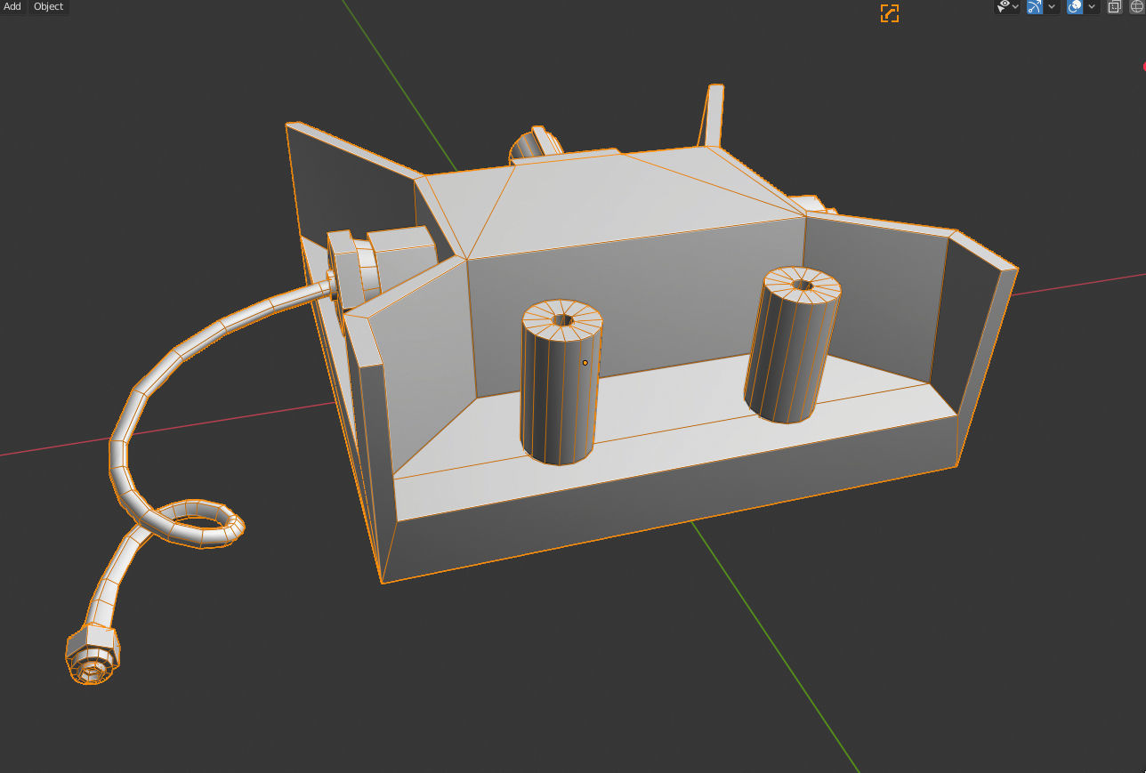 milatary radio Low-poly 3D model_8