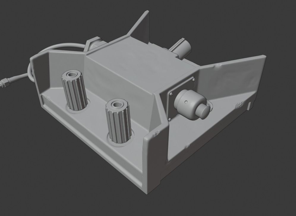 milatary radio Low-poly 3D model_13