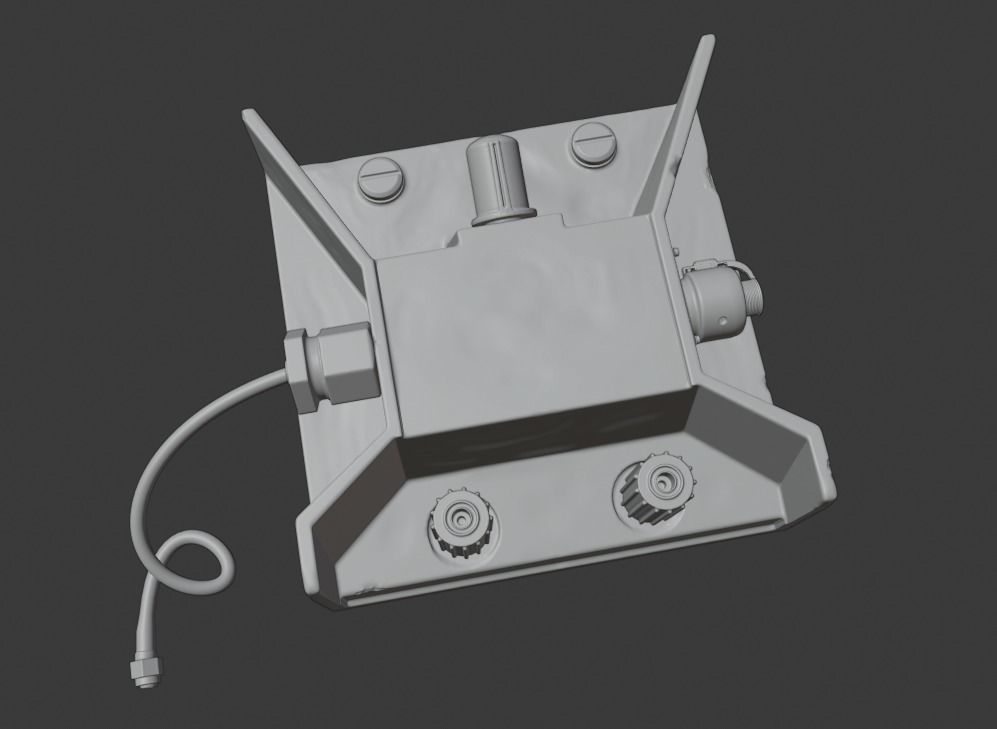 milatary radio Low-poly 3D model_17