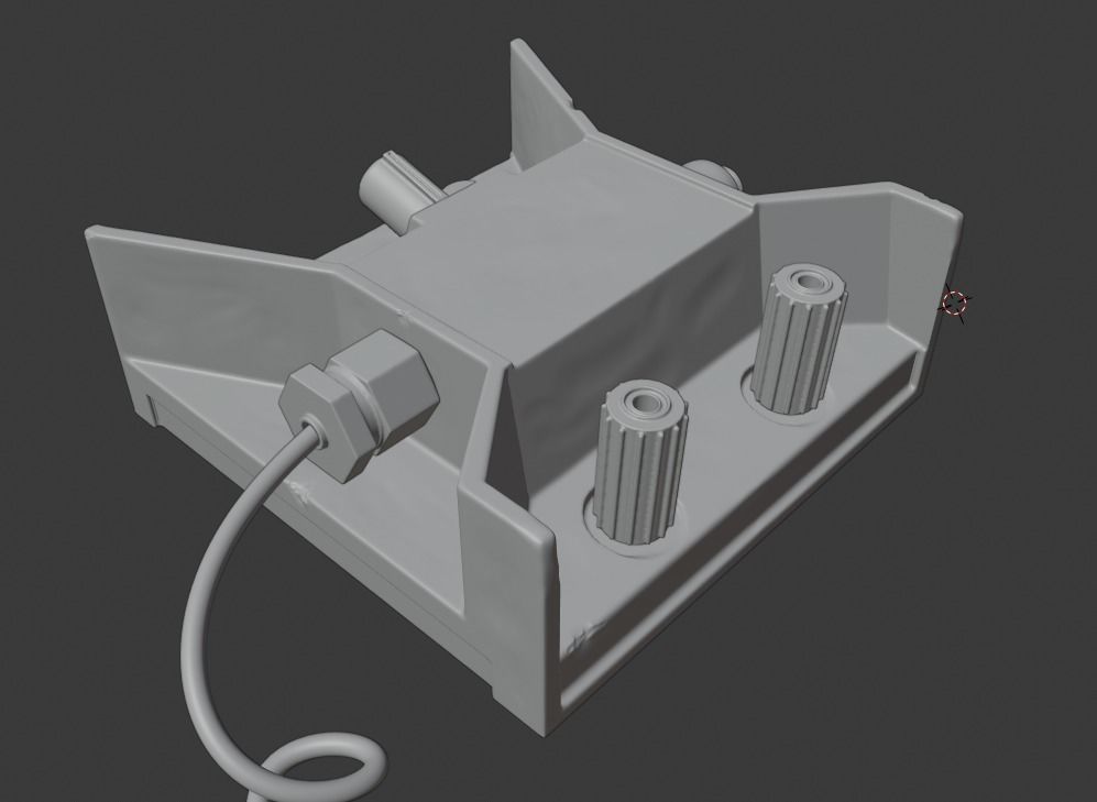 milatary radio Low-poly 3D model_14