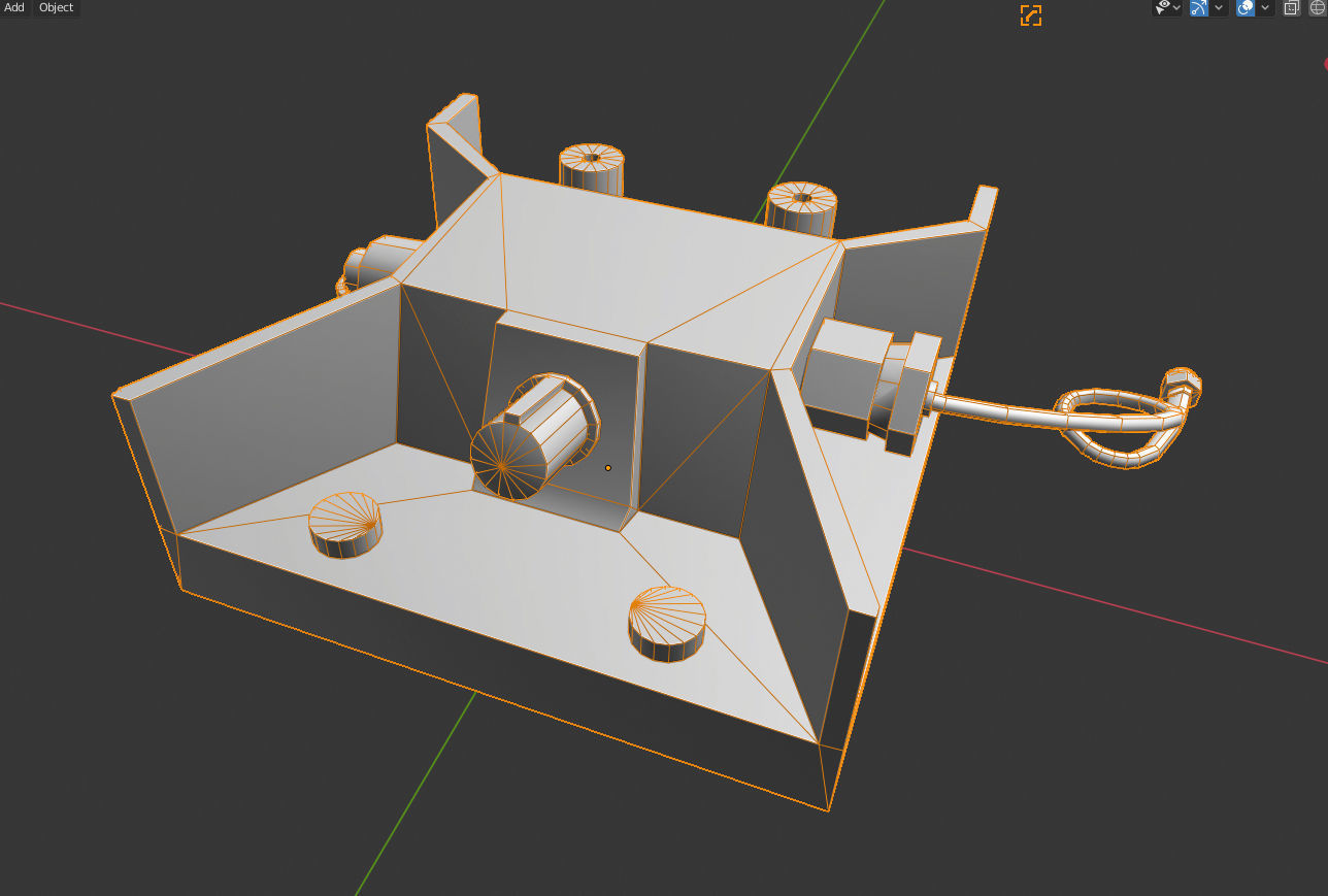 milatary radio Low-poly 3D model_7