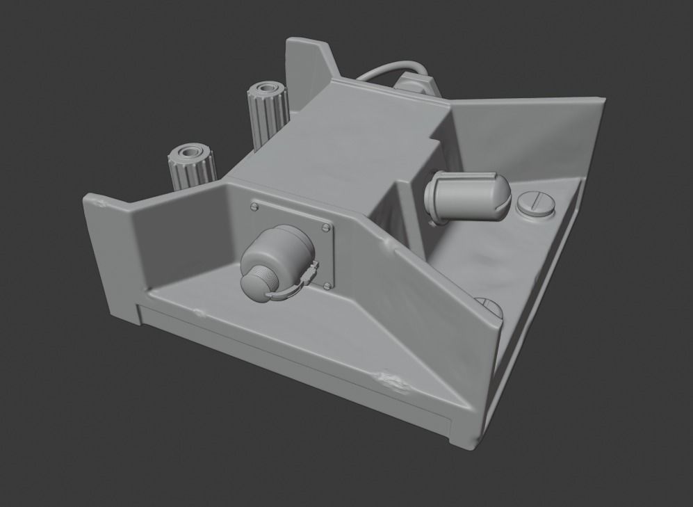 milatary radio Low-poly 3D model_12