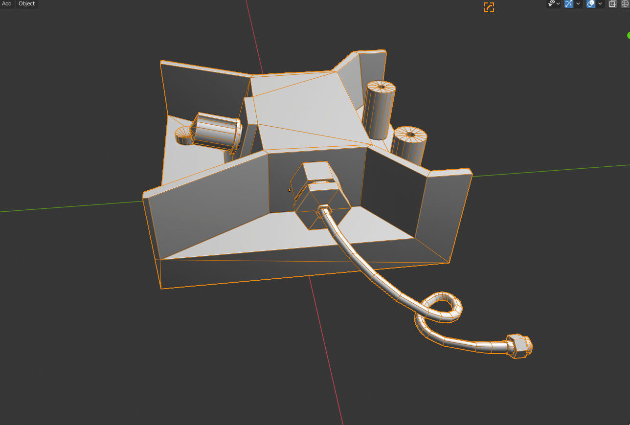 milatary radio Low-poly 3D model_10