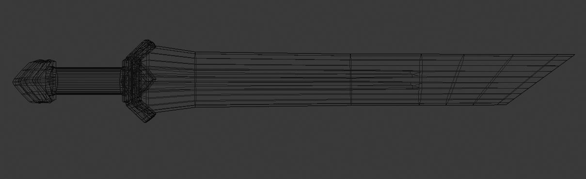 Dwarven Sword Low-poly 3D model_8