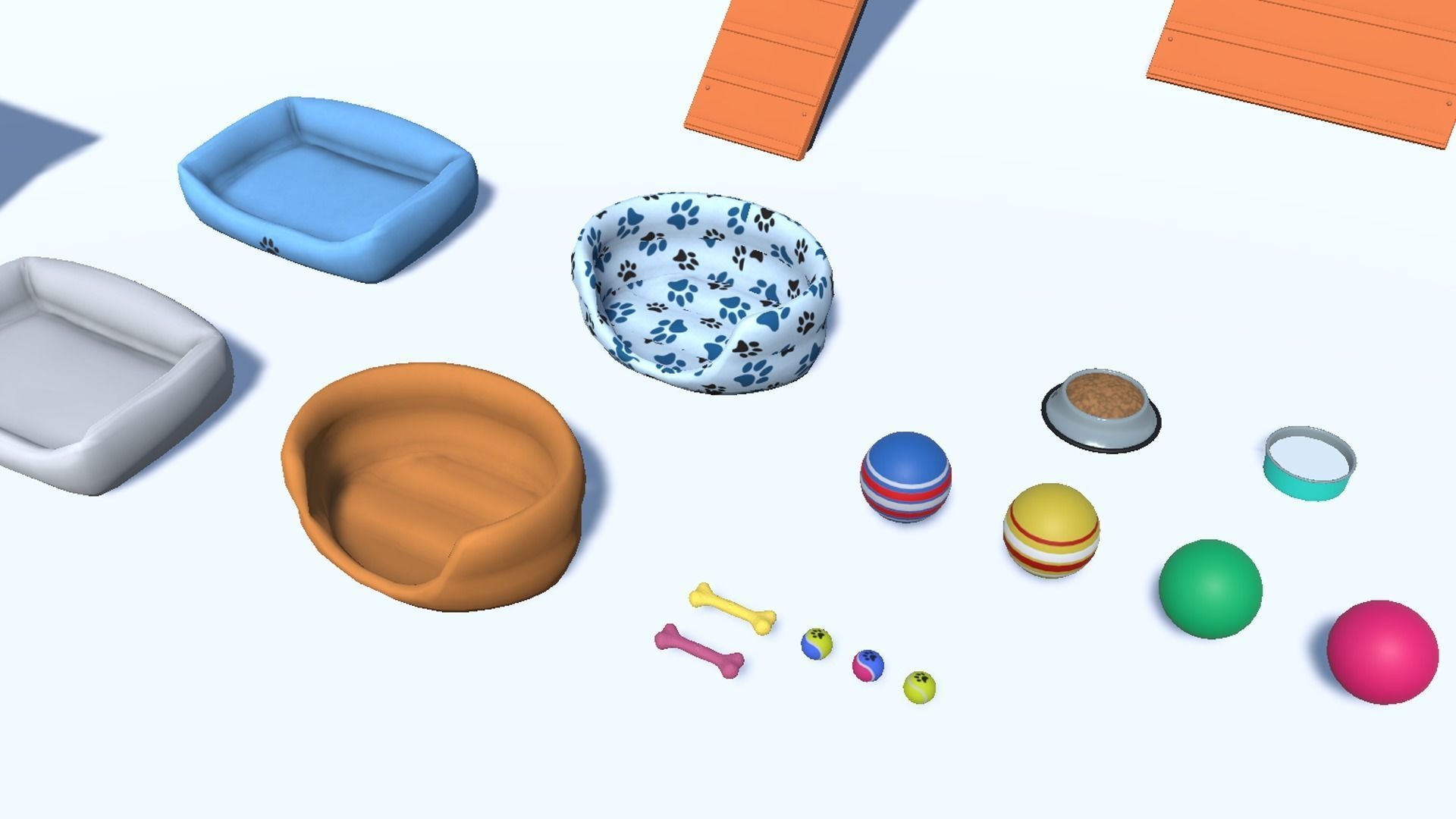 Cartoon Dog  - Doberman Low-poly 3D model_16