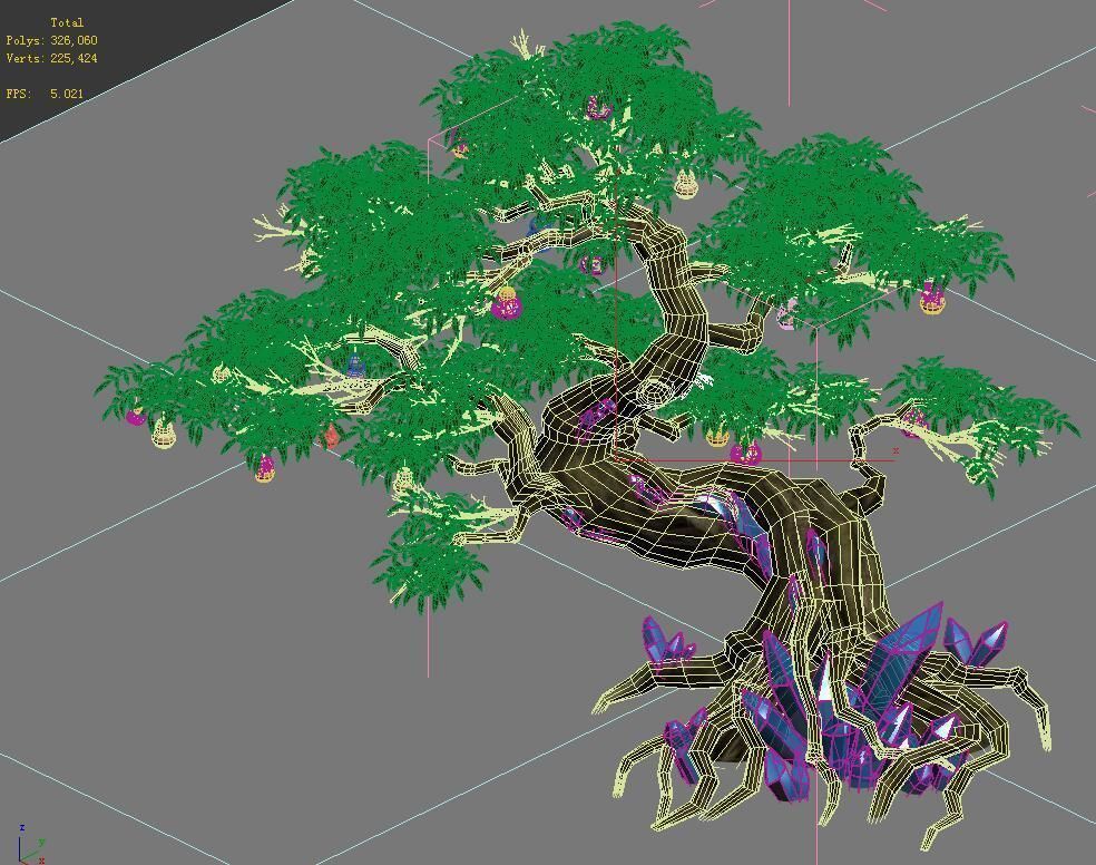 Plant - ginseng fruit tree 3D model_5
