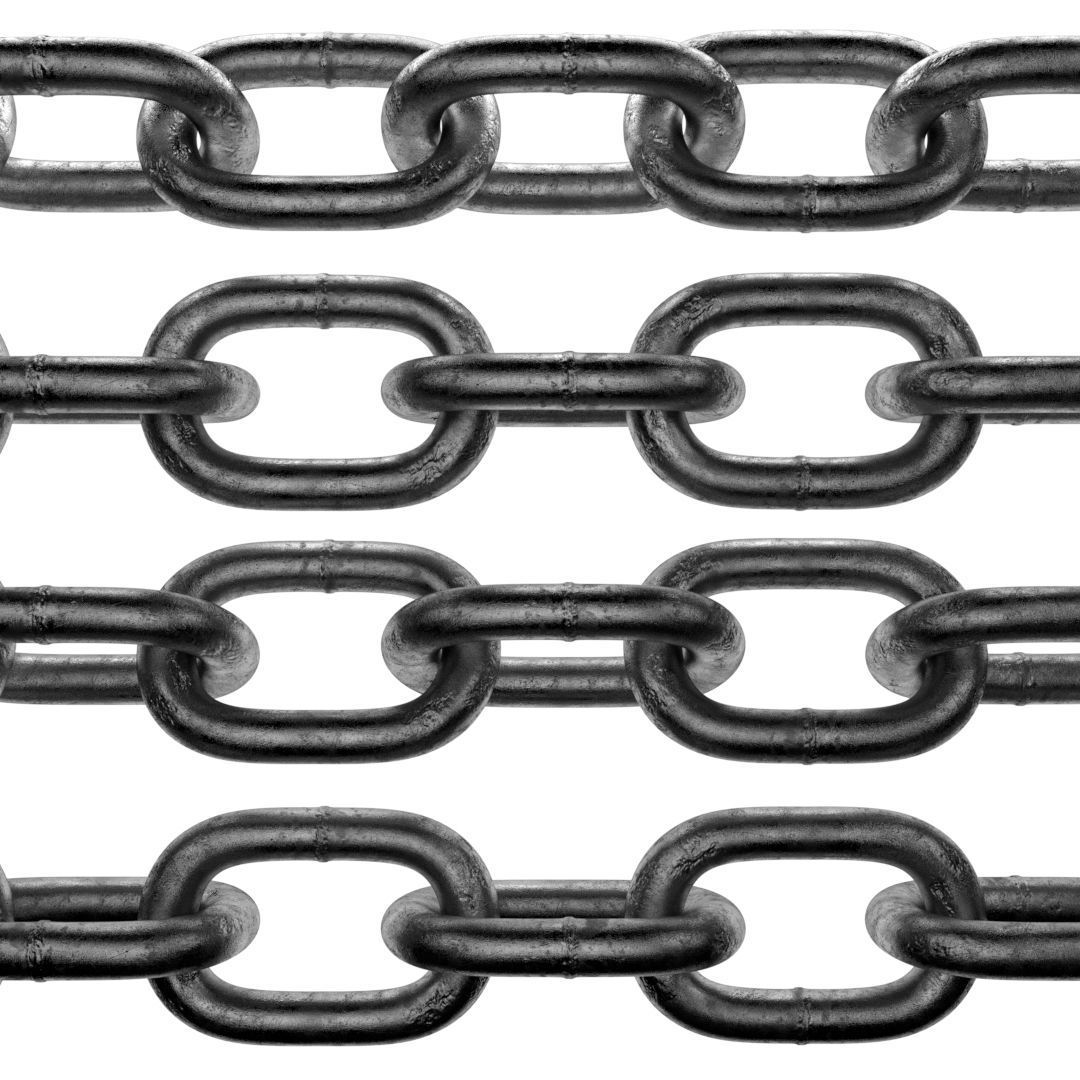 Old chain Low-poly 3D model_6