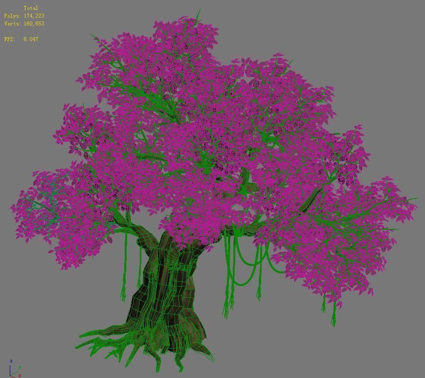 Plant - banyan tree 01 3D model_5