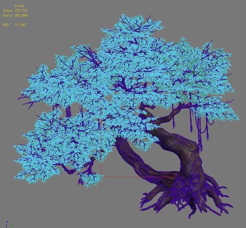 Plant - banyan tree 04 3D model_4