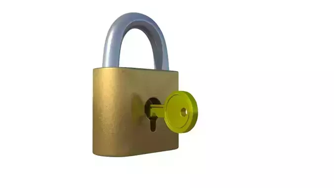 Padlock with key 