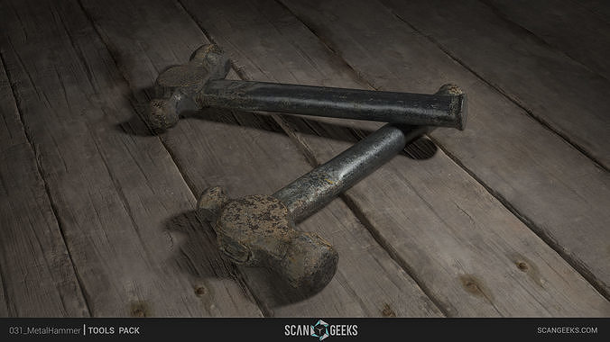 Metal Hammer - Photogrammetry Asset 3D PhotoScan Low-poly 3D model