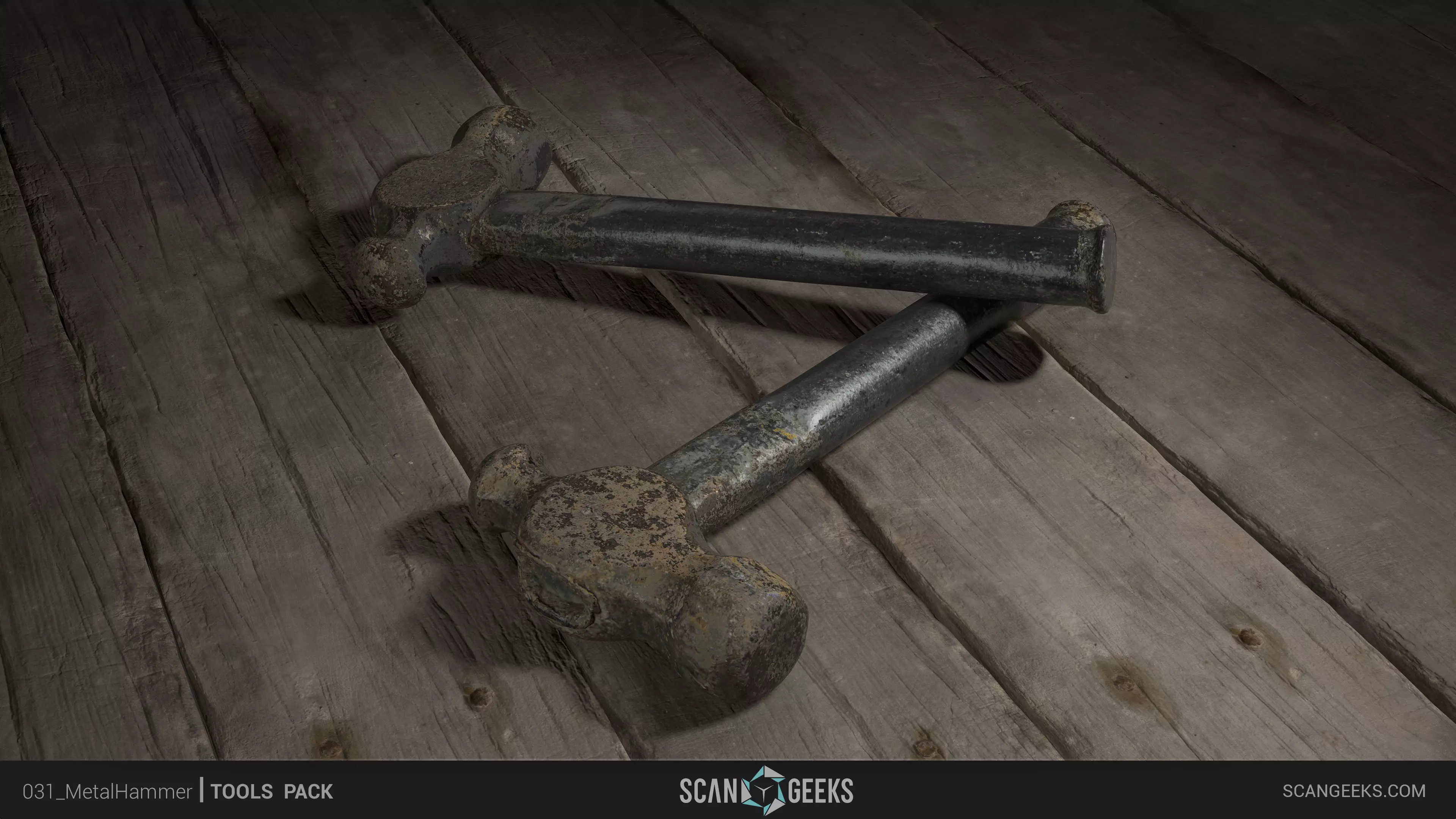 Metal Hammer - Photogrammetry Asset 3D PhotoScan Low-poly 3D model_0