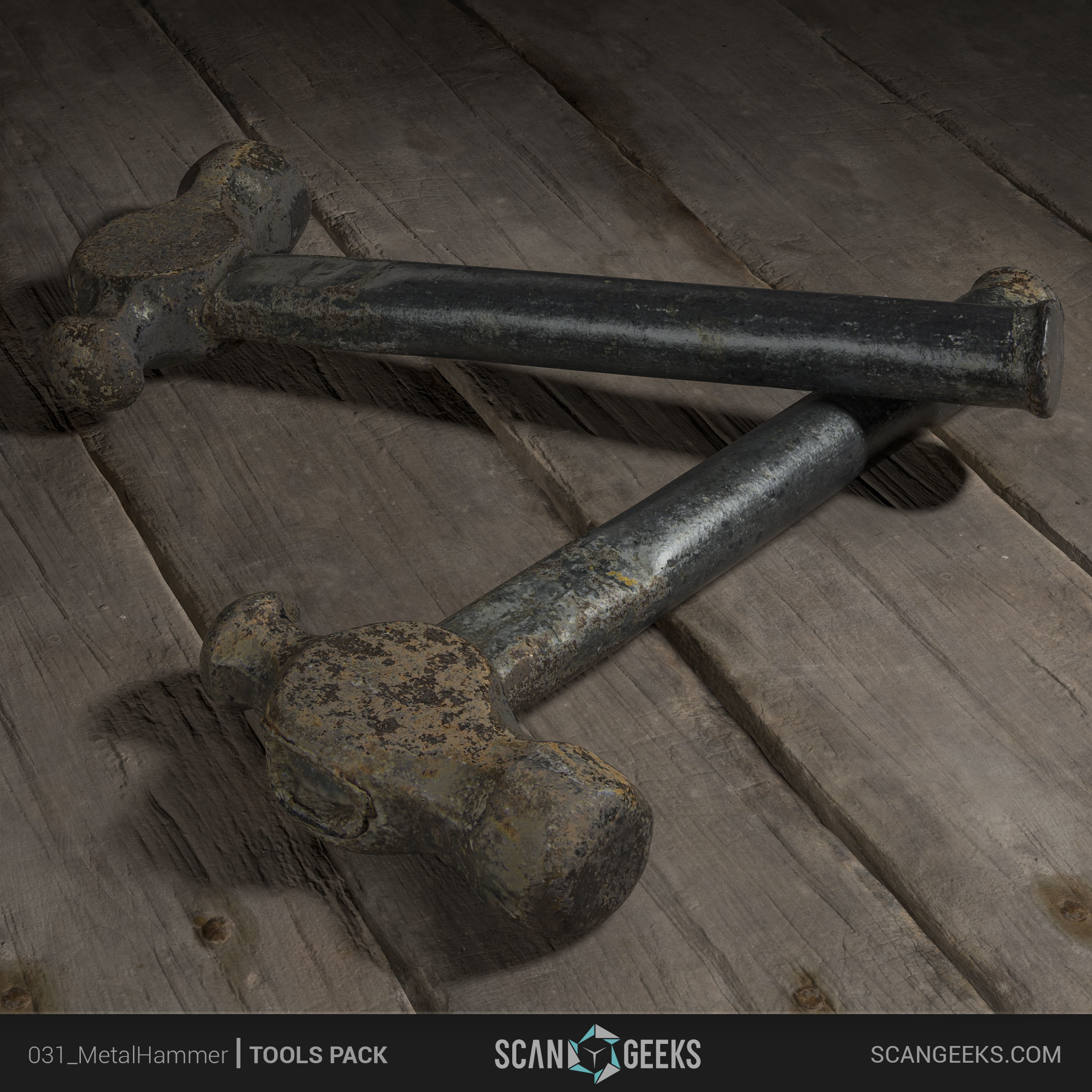 Metal Hammer - Photogrammetry Asset 3D PhotoScan Low-poly 3D model_3