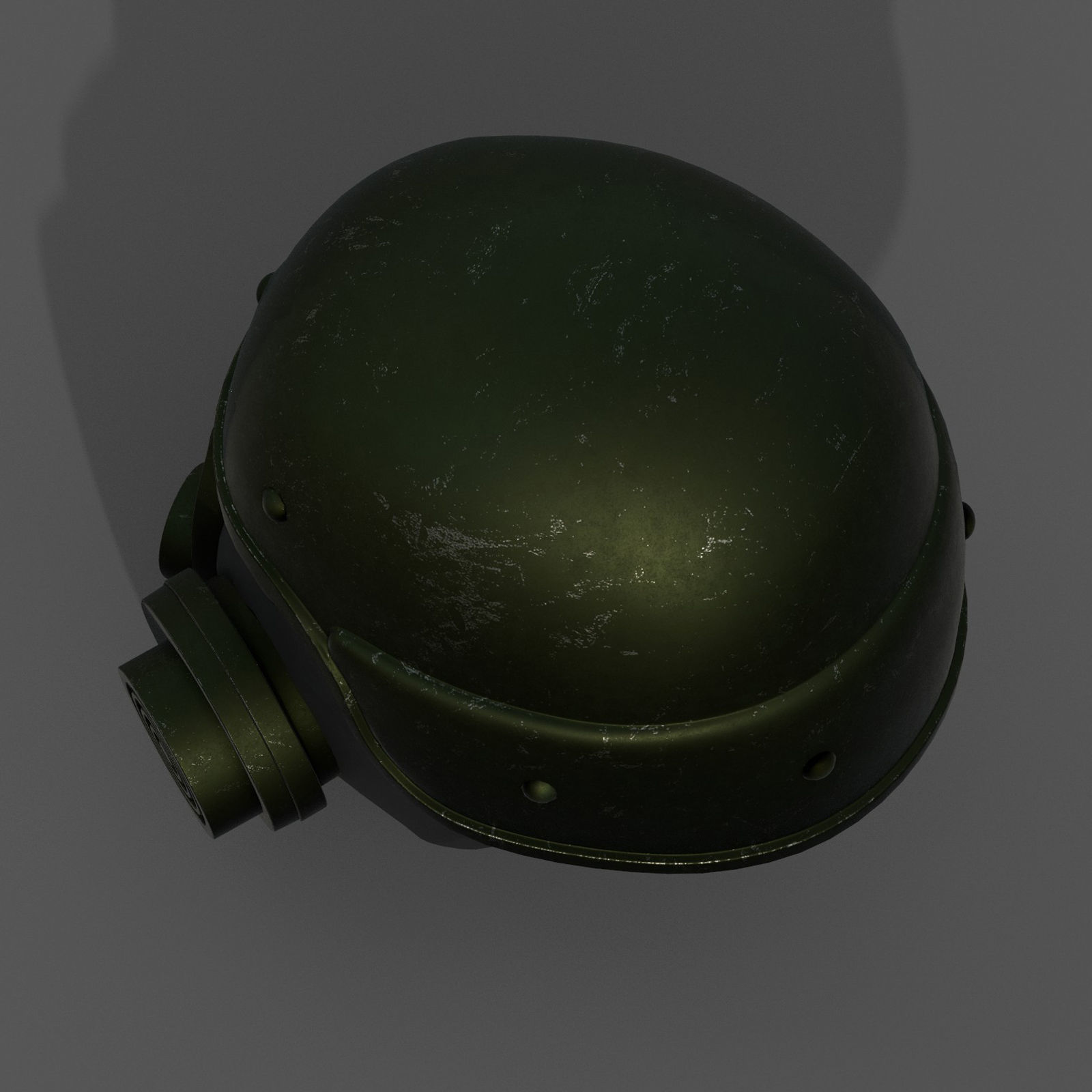 Helmet scifi gas mask futuristic technology cyborg artfiction  Low-poly 3D model_7