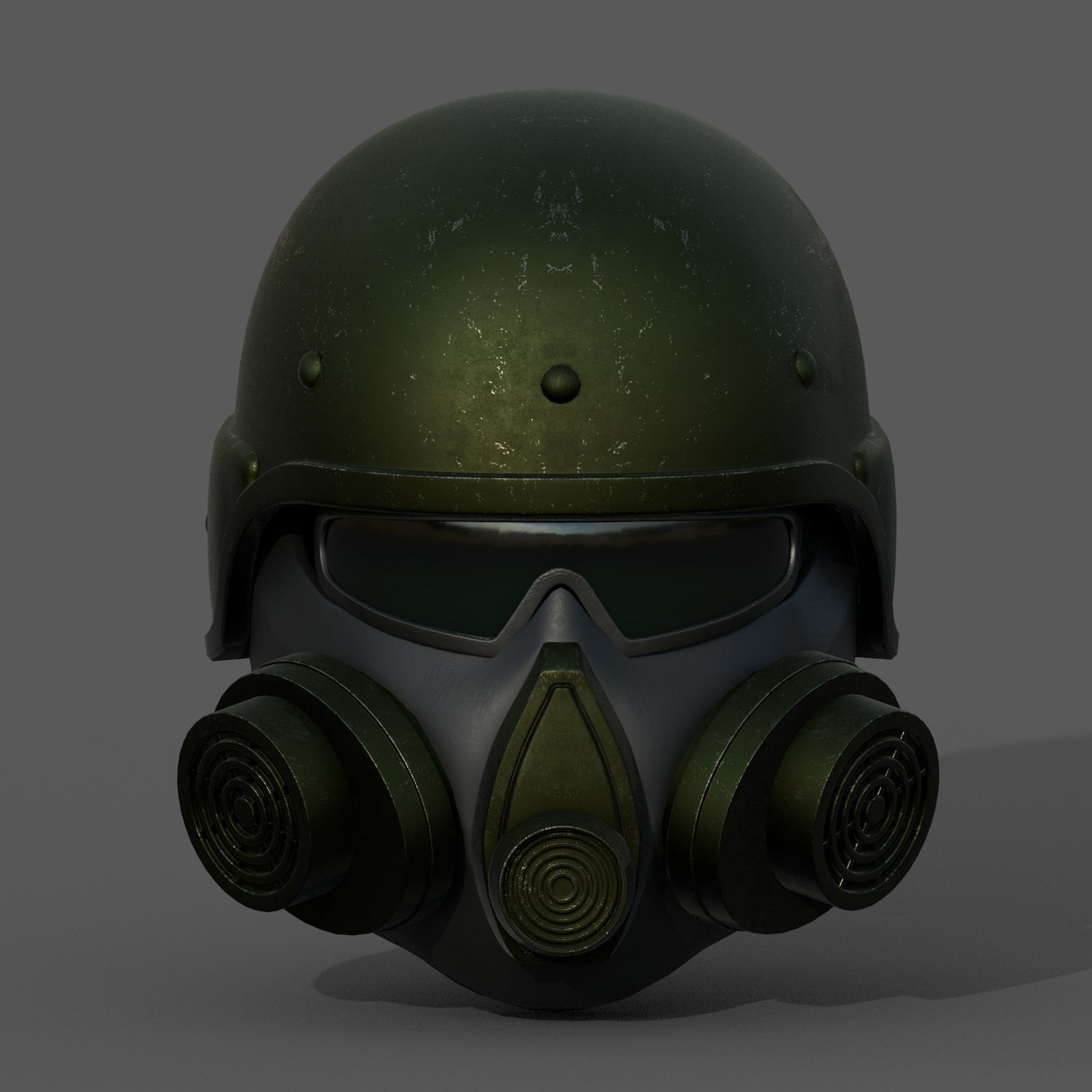 Helmet scifi gas mask futuristic technology cyborg artfiction  Low-poly 3D model_1
