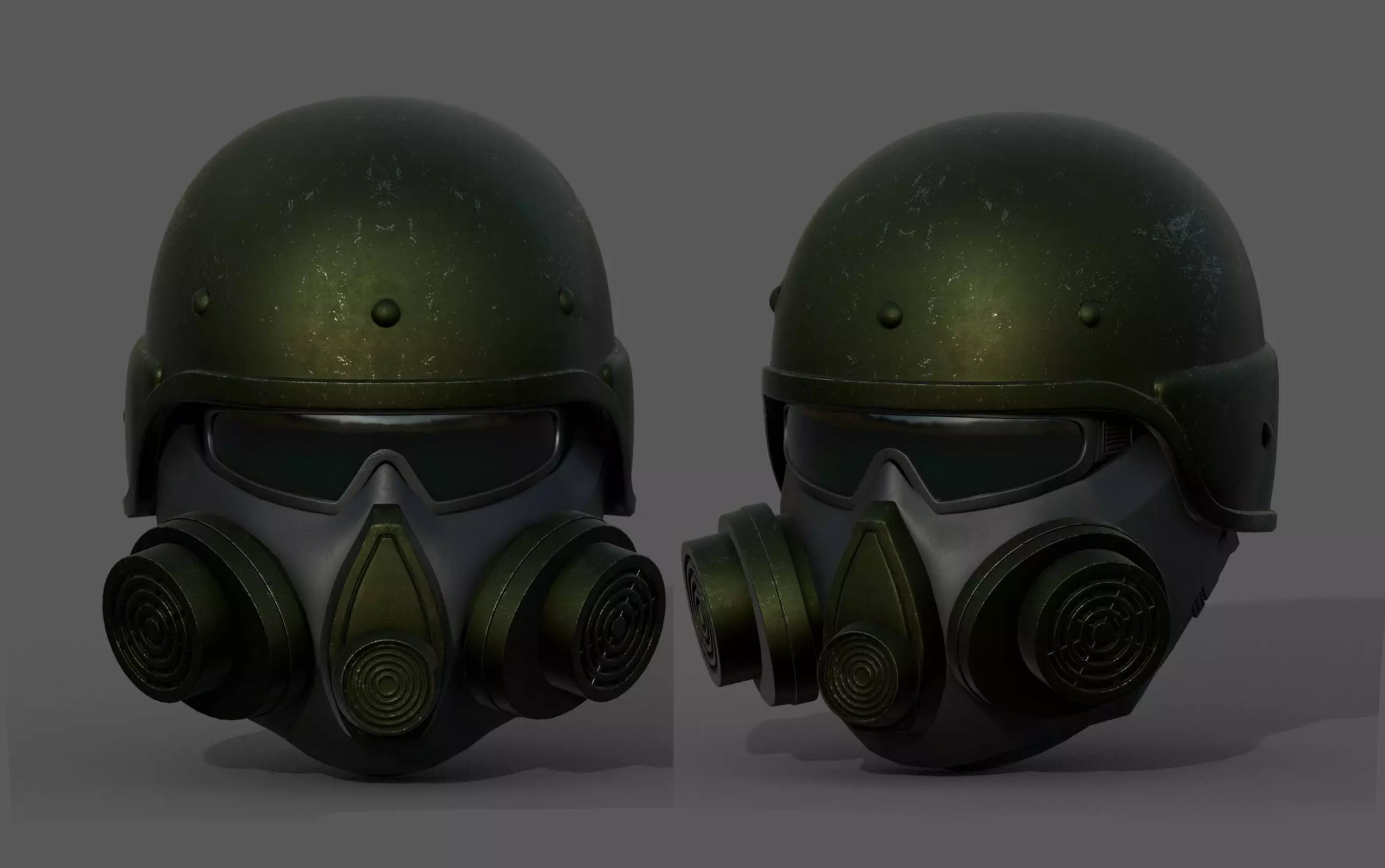 Helmet scifi gas mask futuristic technology cyborg artfiction  Low-poly 3D model_0