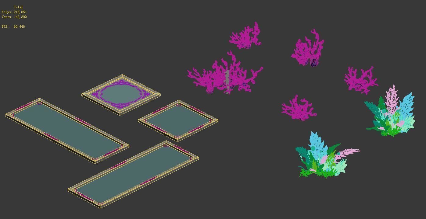 Plant - pool - aquatic plants 3D model_5