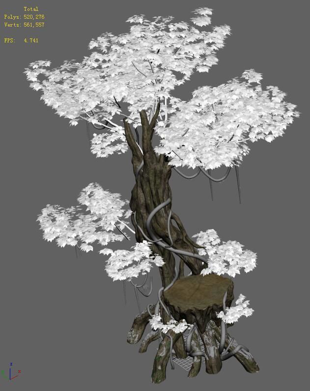 Main city fishing area - tree 3D model_5