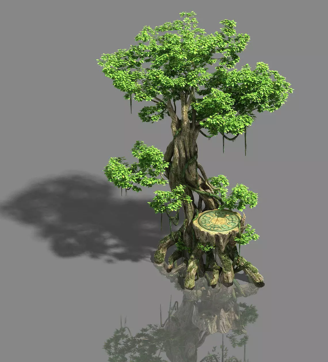 Main city fishing area - tree 3D model_0