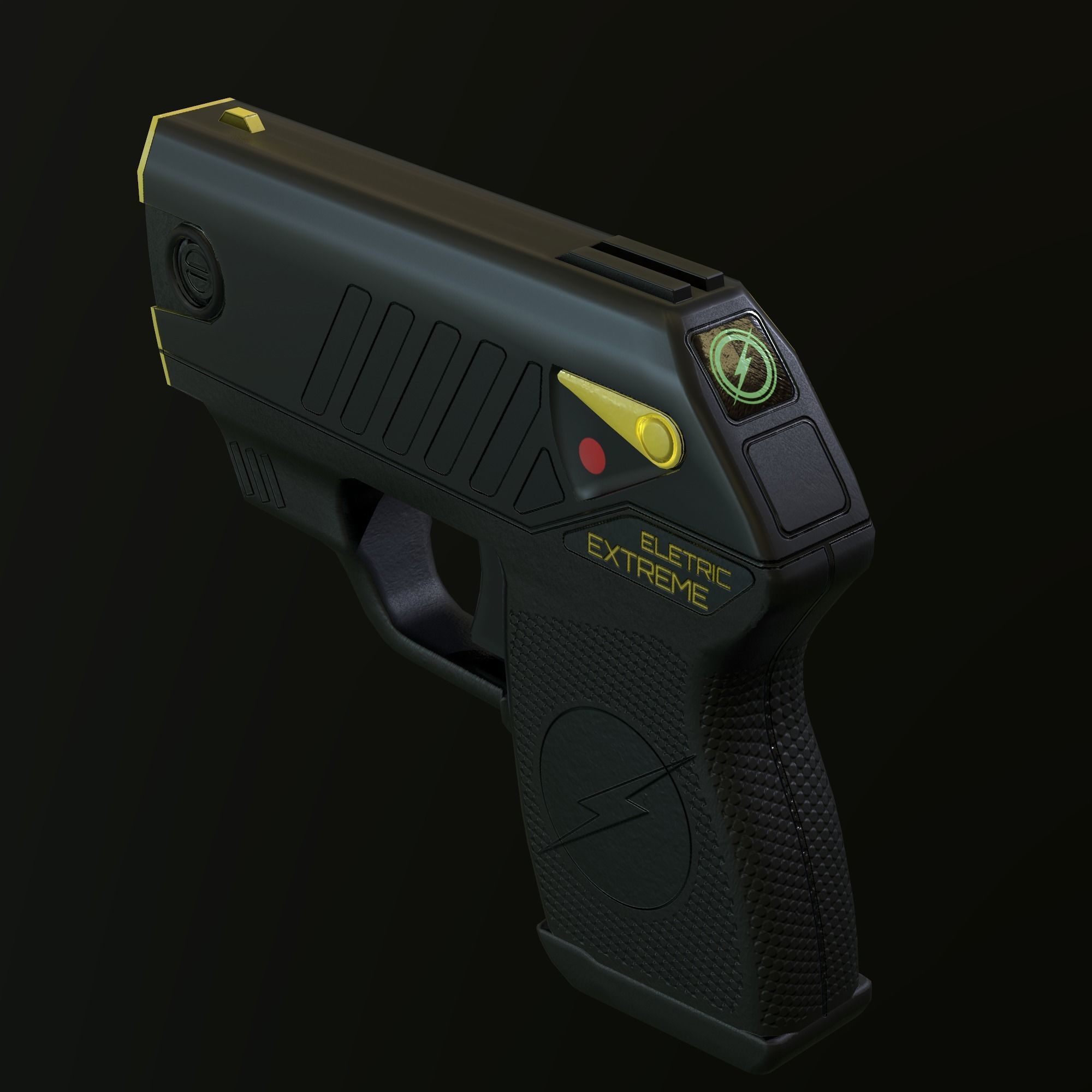 TASER GUN - Game ready Low-poly 3D model_4