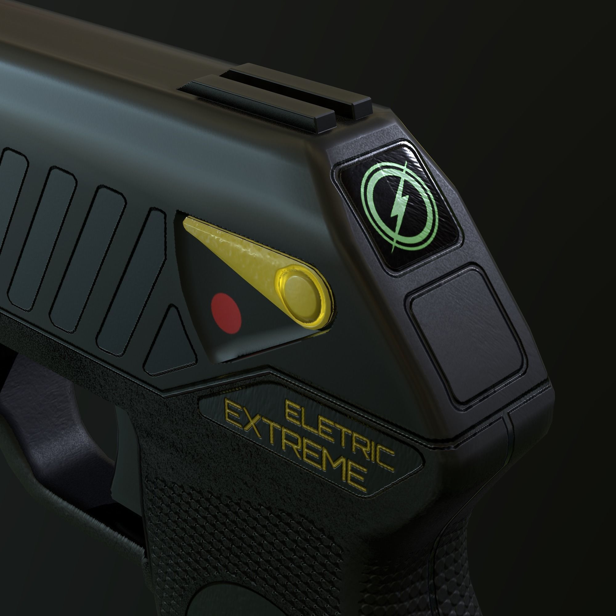 TASER GUN - Game ready Low-poly 3D model_9