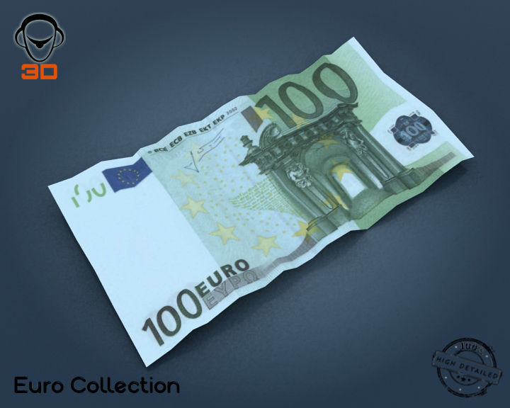 Euro Bill Collection 3D model_10