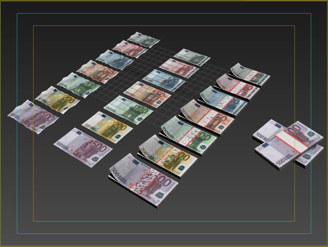 Euro Bill Collection 3D model_13