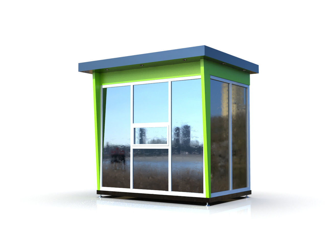 Mini-Mart Shopping pavilion 3D model_3