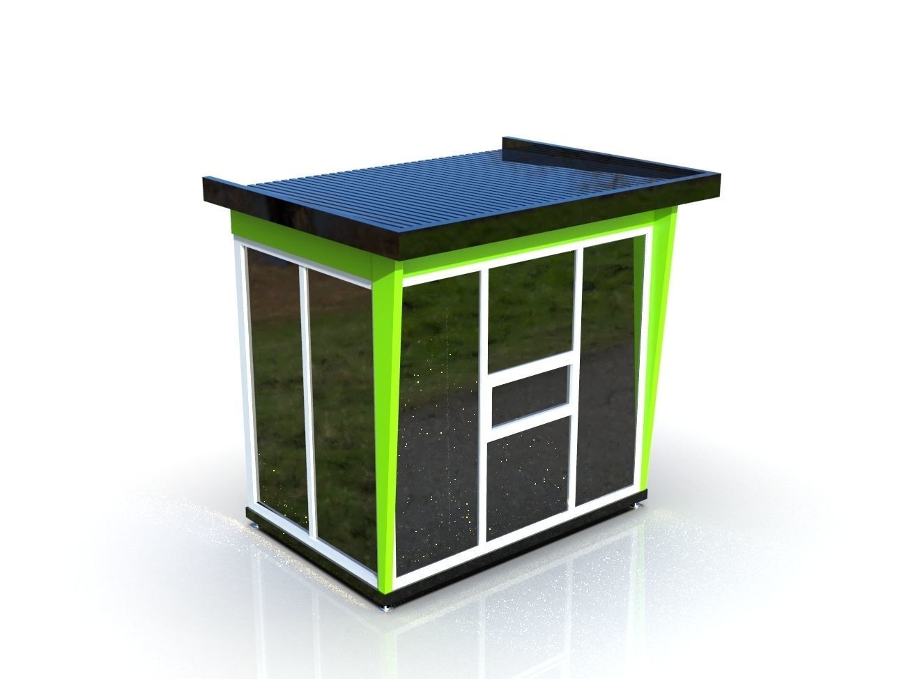 Mini-Mart Shopping pavilion 3D model_4