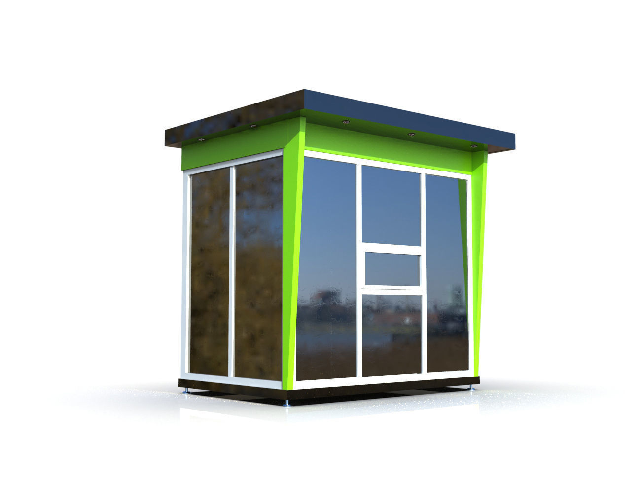 Mini-Mart Shopping pavilion 3D model_2