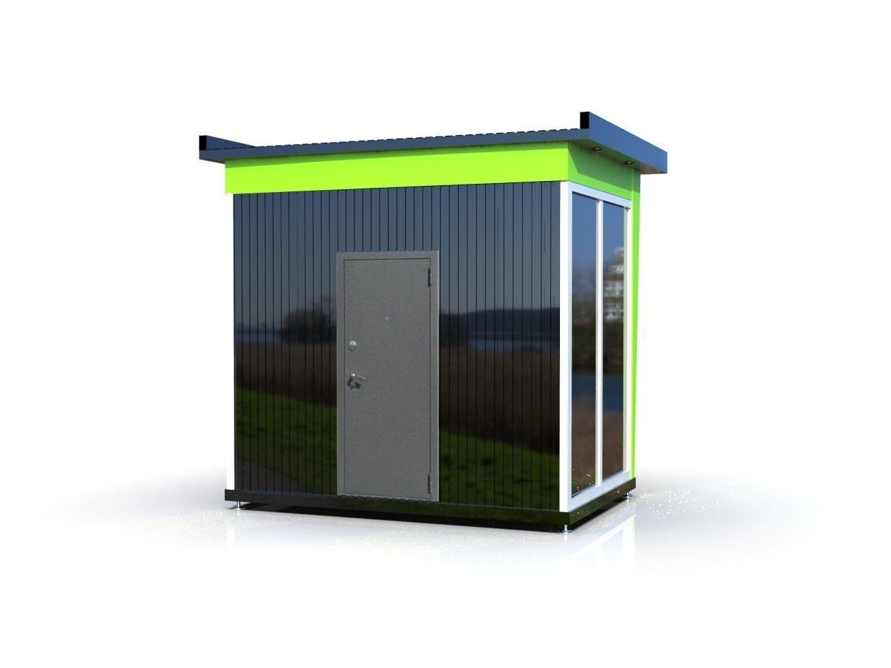 Mini-Mart Shopping pavilion 3D model_5