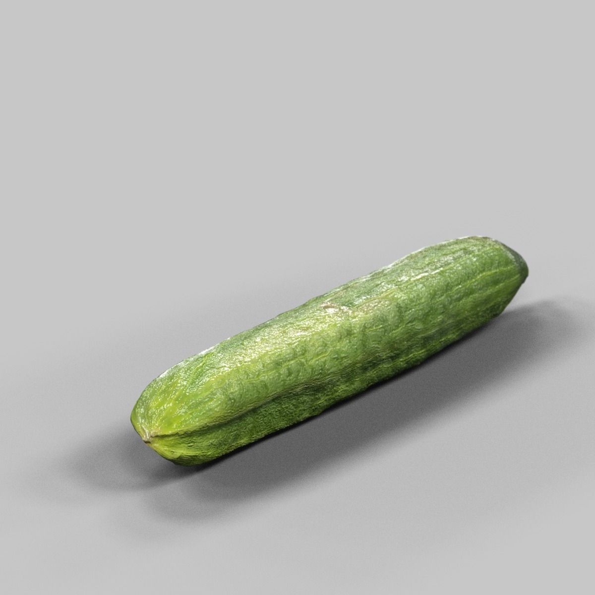 Cucumber Low-poly 3D model_3