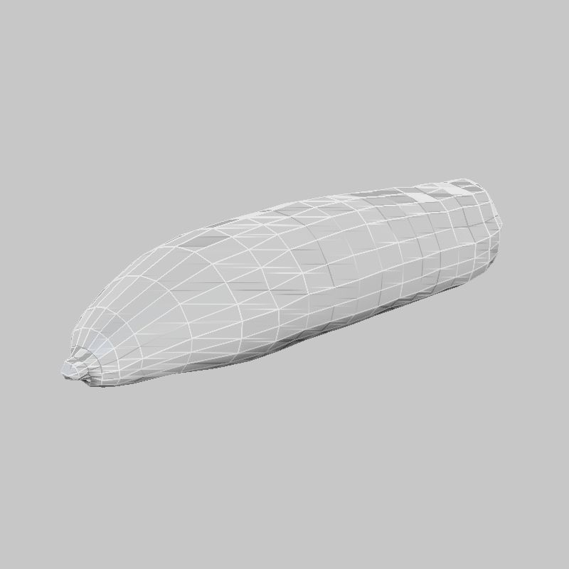 Cucumber Low-poly 3D model_5