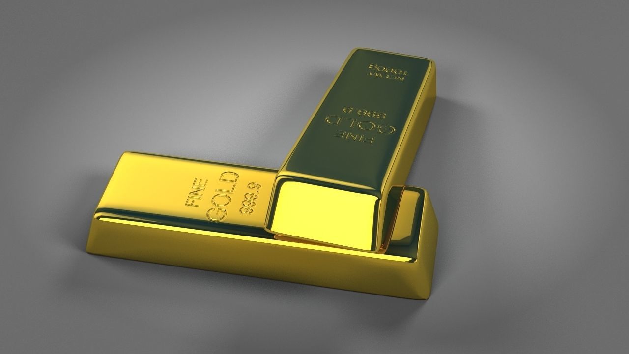 Gold Bar 3D model_3