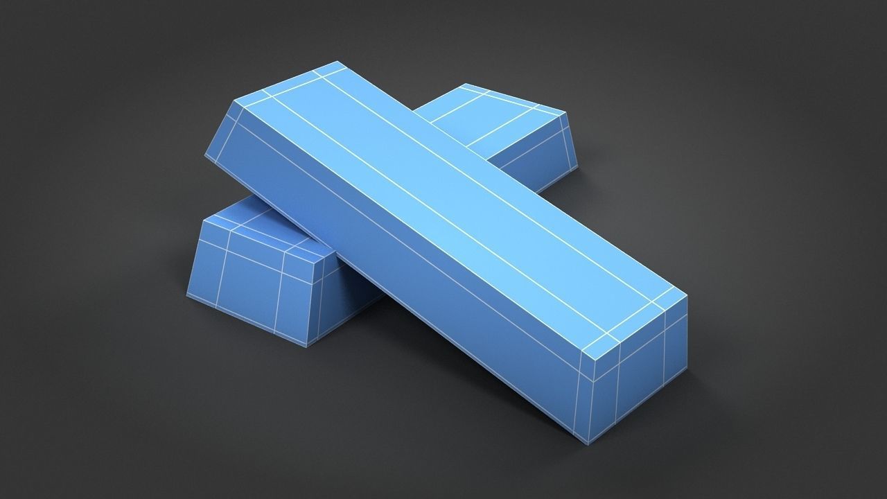Gold Bar 3D model_5