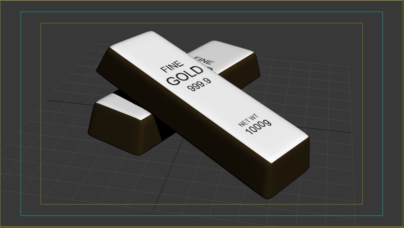 Gold Bar 3D model_7