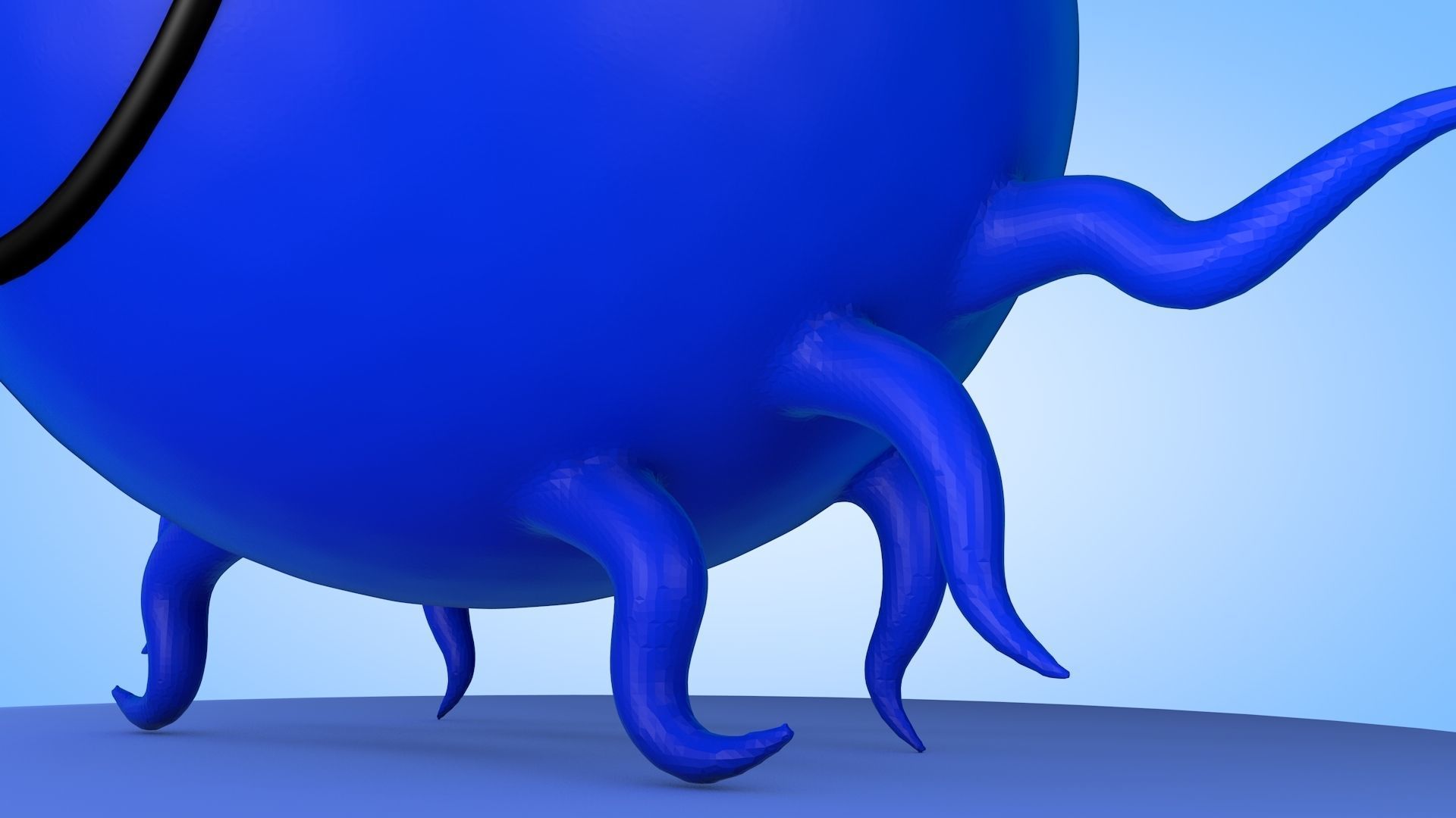 Oswald Octopus - Cartoon Character 3D model_1