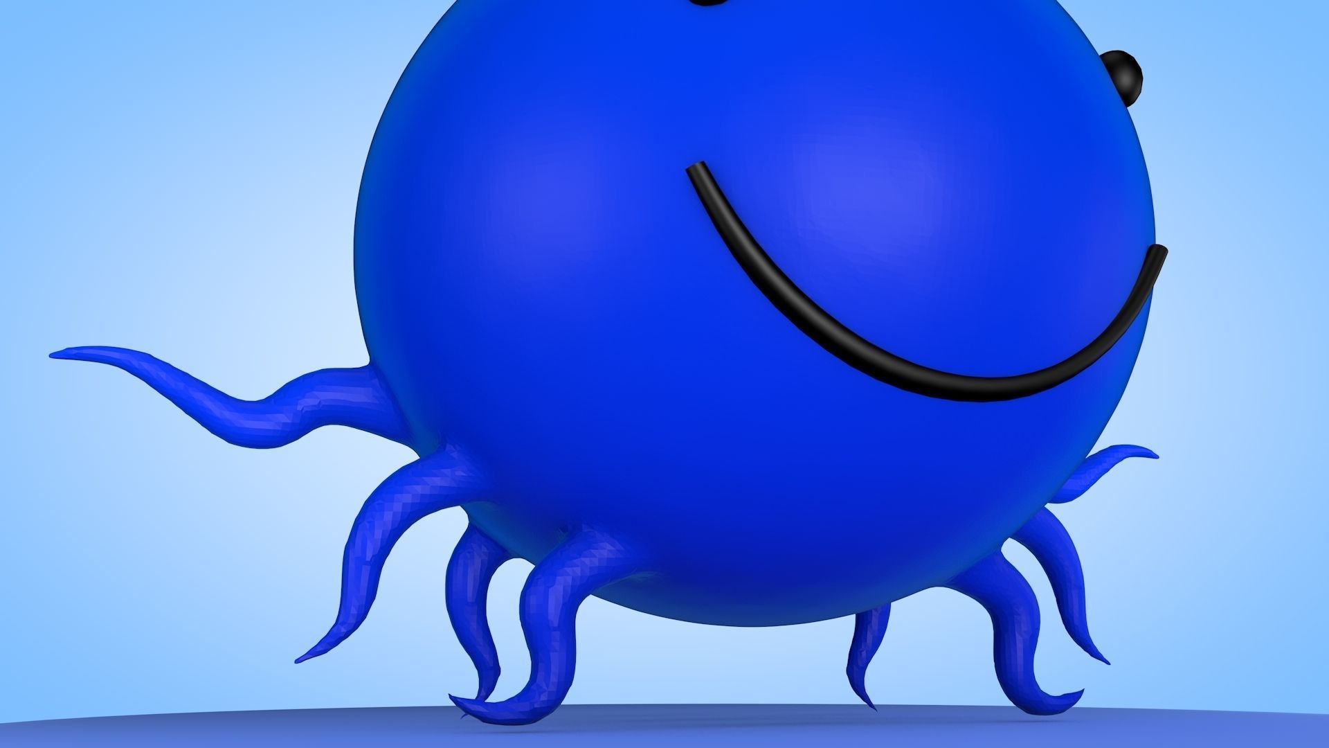 Oswald Octopus - Cartoon Character 3D model_4