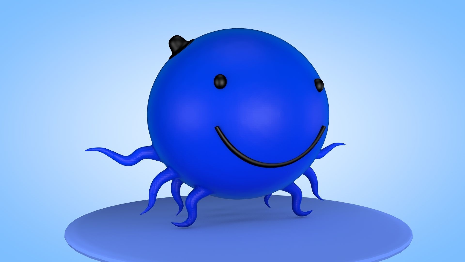 Oswald Octopus - Cartoon Character 3D model_5