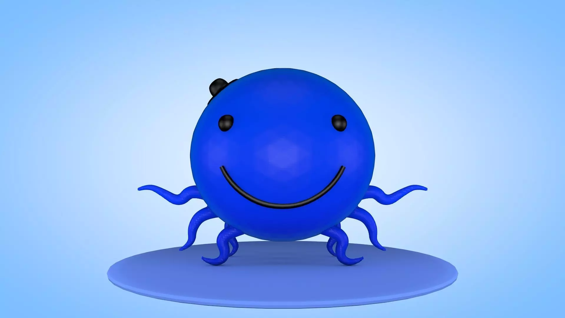Oswald Octopus - Cartoon Character 3D model_0