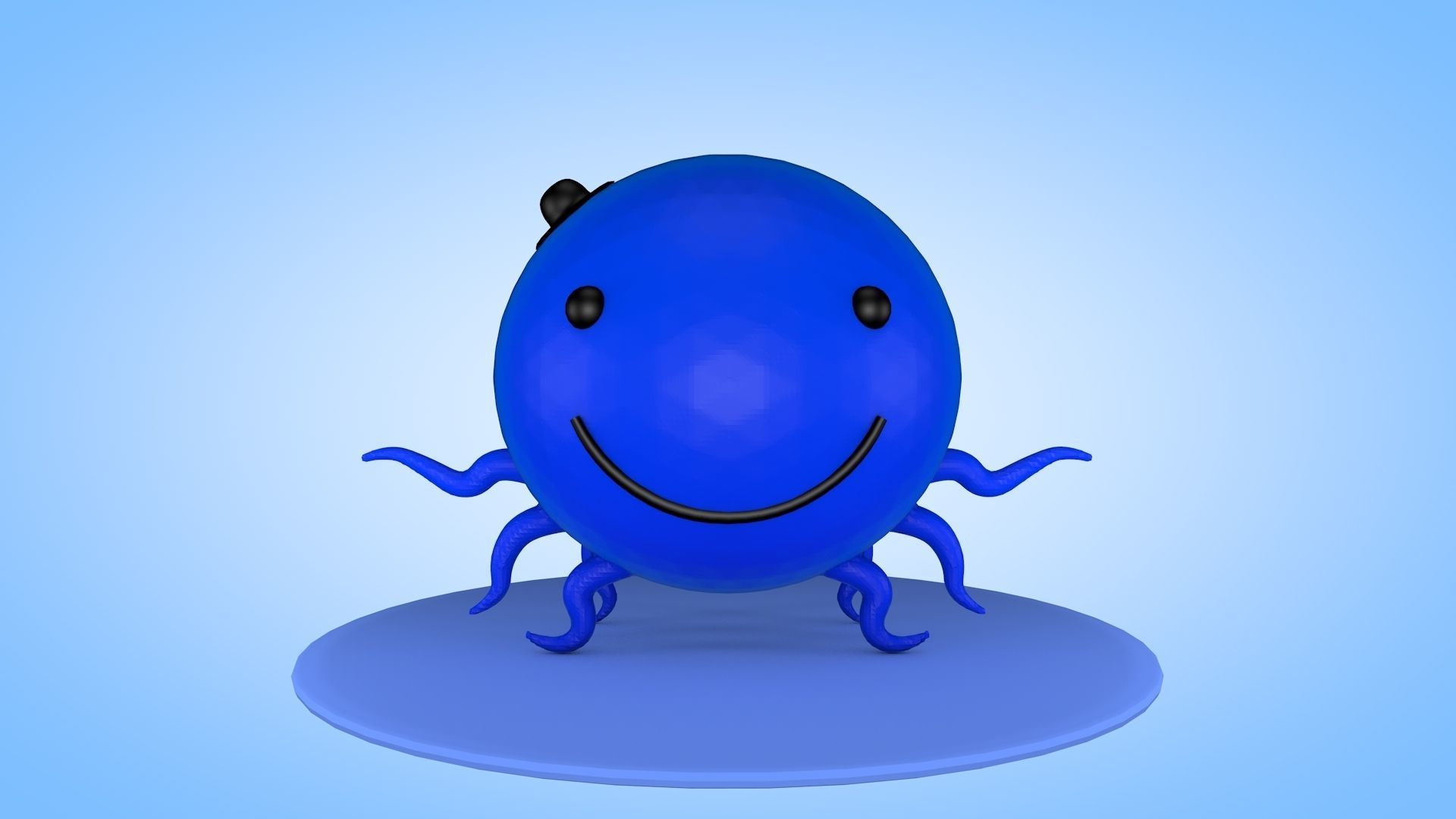Oswald Octopus - Cartoon Character 3D model_2
